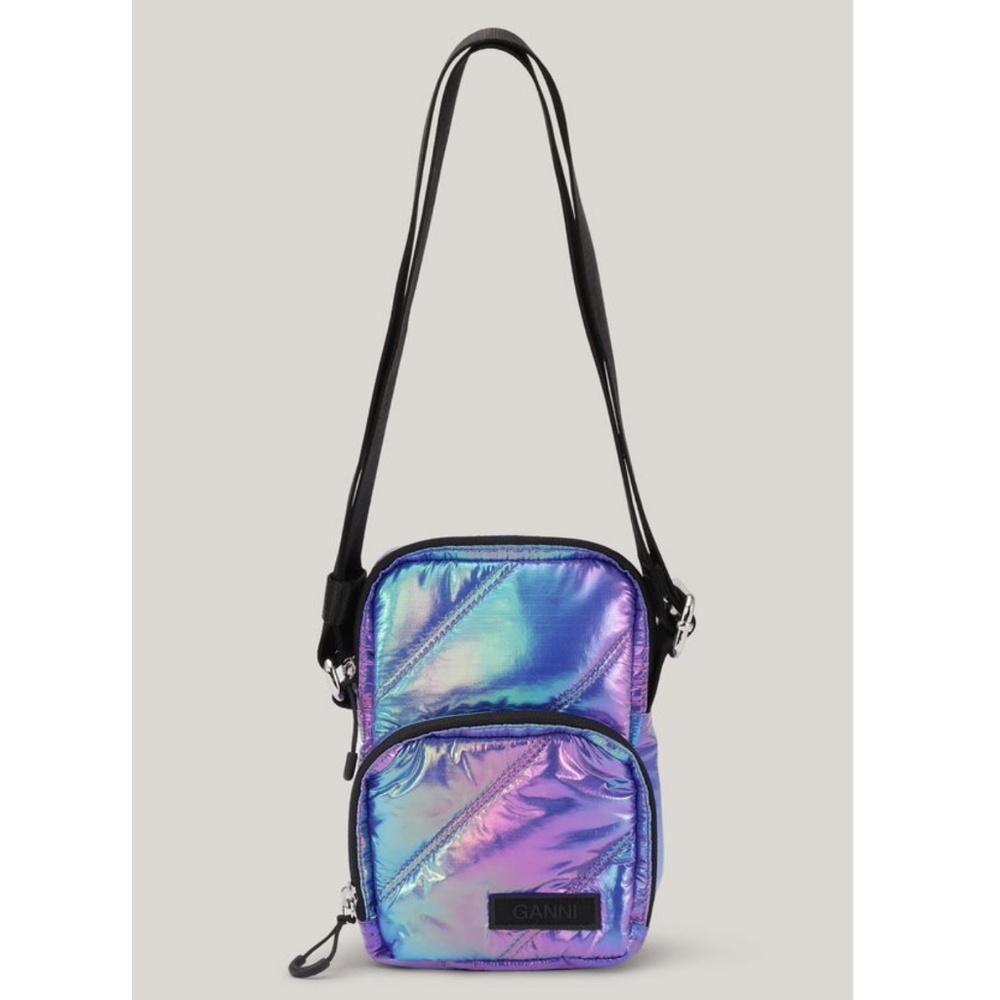 GANNI Iridescent Quilted Crossbody Bag